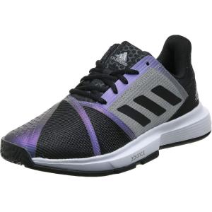 imageadidas Mens Courtjam Bounce Tennis ShoeBlackBlackGrey