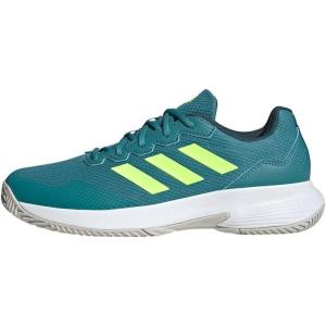 imageadidas Mens Gamecourt 20 Tennis ShoeArctic Fusion Lemon Cloud White