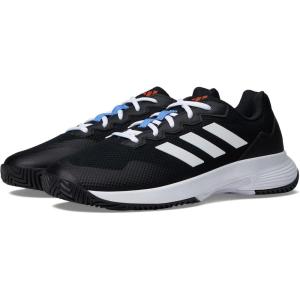 imageadidas Mens Gamecourt 20 Tennis ShoeBlackWhiteSolar Red