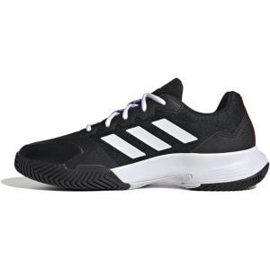 imageadidas Mens Gamecourt 20 Tennis ShoeCore Black Ftwr White Solar Red