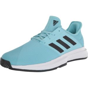 imageadidas Mens Gamecourt 20 Tennis ShoeHazy SkyBlackWhite