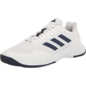 imageadidas Mens Gamecourt 20 Tennis ShoeWhiteTeam Navy BlueWhite