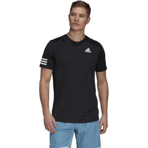 imageadidas Originals Mens Club Tennis 3Stripes TeeBlackWhite
