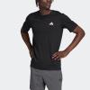 imageadidas Mens Essentials Feel Ready Training TShirtBlackWhite