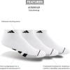 imageadidas Mens Cushioned Low Cut Socks 3 PairsWhiteBlackClear Onix Grey