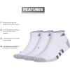 imageadidas Mens Cushioned Low Cut Socks 3 PairsWhiteGreyOnix Grey