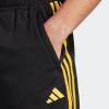 imageadidas Mens Training Essentials Pique 3Stripes Training ShortsBlackBold Gold