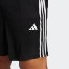 imageadidas Mens Training Essentials Pique 3Stripes Training ShortsBlackWhiteBlack