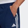 imageadidas Mens Training Essentials Pique 3Stripes Training ShortsDark BlueWhite