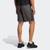 imageadidas Mens Training Essentials Pique 3Stripes Training ShortsGreyBlack