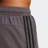 imageadidas Mens Training Essentials Pique 3Stripes Training ShortsGreyBlack