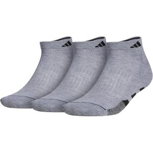 imageadidas Mens Cushioned Low Cut Socks 3 PairsGreyBlack