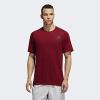 imageadidas Mens Freelift Sport Prime Heather TeeMaroonCollegiate Burgundy