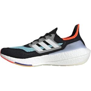 imageadidas Mens Ultraboost21 Running ShoesBlackWhiteAqua
