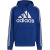 imageadidas Mens 3Stripes Fleece Hooded SweatshirtTeam Royal BlueWhite