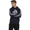 imageadidas Mens 3Stripes Fleece Hooded SweatshirtInkWhite