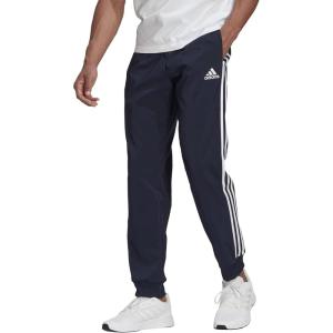 imageadidas Mens Aeroready Essentials Tapered Cuff Woven 3Stripes PantsLegend Ink