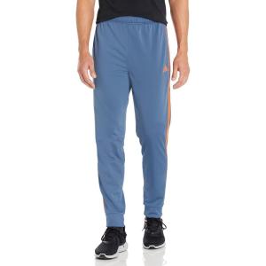 imageadidas Mens Aeroready Essentials Tapered Cuff Woven 3Stripes PantsWonder SteelSemi Impact Orange