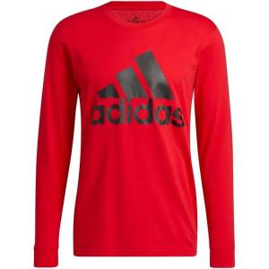imageadidas Mens Basic Badge of Sport Long Sleeve TeeScarlet