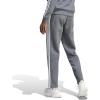 imageadidas Mens Essentials 3Stripes Open Hem Fleece PantsDark Grey Heather