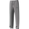 imageadidas Mens Essentials 3Stripes Open Hem Fleece PantsGreyBlack