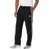 imageadidas Mens Essentials 3Stripes Open Hem Fleece PantsBlack 2021