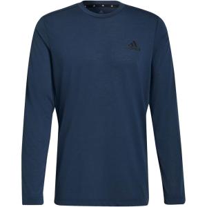 imageadidas Mens Aeroready Designed 2 Move Feelready Sport Long Sleeve TeeCrew Navy