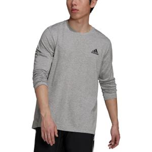 imageadidas Mens Aeroready Designed 2 Move Feelready Sport Long Sleeve TeeMedium Grey HeatherBlack