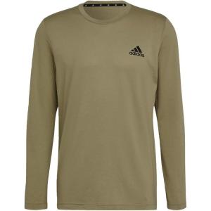imageadidas Mens Aeroready Designed 2 Move Feelready Sport Long Sleeve TeeOrbit GreenBlack