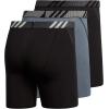 imageadidas Mens Sport Performance Mesh 3Pack Boxer BriefBlackGrey