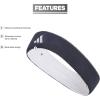 imageadidas UnisexAdult Interval Reversible Terricloth Elastic HeadbandTeam Navy BlueWhite 20