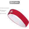 imageadidas UnisexAdult Interval Reversible Terricloth Elastic HeadbandTeam Power RedWhite 20