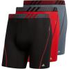 imageadidas Mens Sport Performance Mesh 3Pack Boxer BriefBlackRedGrey