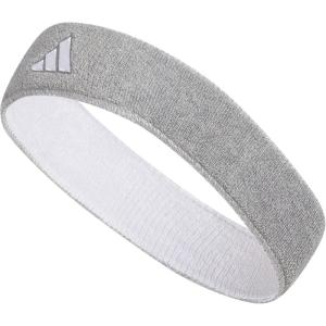 imageadidas UnisexAdult Interval Reversible Terricloth Elastic HeadbandHeather Light GreyWhite 20