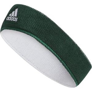 imageadidas UnisexAdult Interval Reversible Terricloth Elastic HeadbandTeam Dark GreenWhite