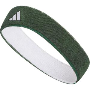imageadidas UnisexAdult Interval Reversible Terricloth Elastic HeadbandTeam Dark GreenWhite 20
