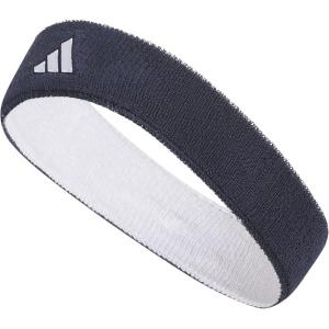 imageadidas UnisexAdult Interval Reversible Terricloth Elastic HeadbandTeam Navy BlueWhite 20
