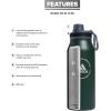 imageadidas Unisex 1 Liter 32 oz Metal Water Bottle BlackSilver Metallic One SizeGreen OxideOnix GreySilver Metallic