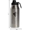 imageadidas Unisex 1 Liter 32 oz Metal Water Bottle BlackSilver Metallic One SizeStainless SteelBlack