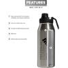 imageadidas Unisex 1 Liter 32 oz Metal Water Bottle BlackSilver Metallic One SizeStainless SteelBlack