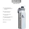 imageadidas Unisex 1 Liter 32 oz Metal Water Bottle BlackSilver Metallic One SizeStone Wash Almost BlueWhiteOnix GreyWhite