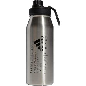 imageadidas Unisex 1 Liter 32 oz Metal Water Bottle BlackSilver Metallic One SizeStainless SteelBlack