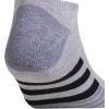 imageadidas Mens Cushioned No Show Socks Low Profile with Arch Compression 3 PairsCool Light HeatherGreyBlack