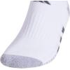 imageadidas Mens Cushioned No Show Socks Low Profile with Arch Compression 3 PairsWhiteGreyOnix Grey