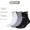 imageadidas Mens Cushioned Sport High Quarter Socks with Arch Compression 3PairBlackWhiteBetter Scarlet