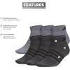 imageadidas Mens Superlite 30 Low Cut Socks Lightweight Breathable with Targeted Padding and Arch Compression 6 PairsOnix GreyBlack