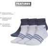 imageadidas Mens Superlite 30 Low Cut Socks Lightweight Breathable with Targeted Padding and Arch Compression 6 PairsPreloved Ink BlueLegend Ink BlueCool Light Heather