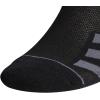 imageadidas Mens Superlite Stripe 3 No Show Socks 3PairBlackNight GreyOnix Grey