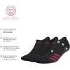 imageadidas Mens Superlite Stripe 3 No Show Socks 3PairBlackShadow RedLegacy Burgundy Red