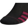 imageadidas Mens Superlite Stripe 3 No Show Socks 3PairBlackShadow RedLegacy Burgundy Red